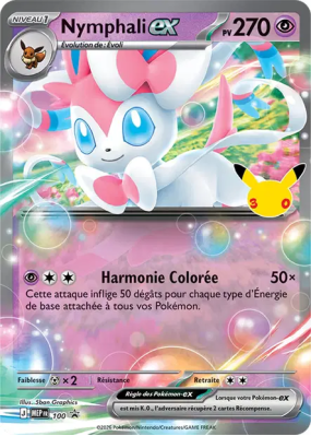 Carte Pokémon Nymphali ex 100 Promo ME
