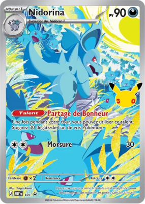 Carte Pokémon Nidorina 101 Promo ME