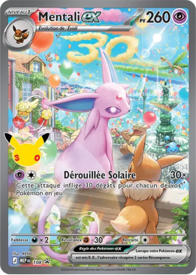 Carte Pokémon Mentali ex 108 Promo ME