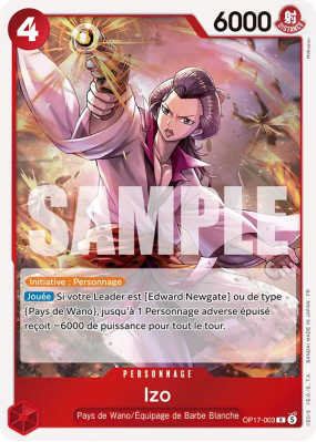 Carte One Piece Izo OP17-003 R