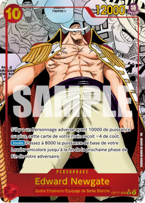 Carte One Piece Edward Newgate OP17-005 SR MANGA RARE