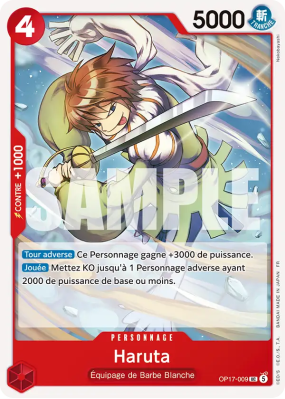 Carte One Piece Haruta OP17-009 UC
