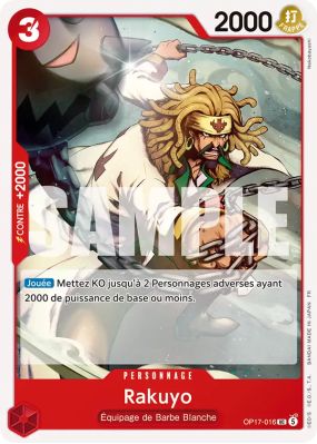 Carte One Piece Rakuyo OP17-016 UC