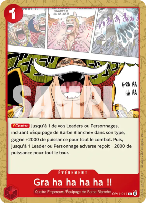 Carte One Piece Gra ha ha ha ha !! OP17-017 C