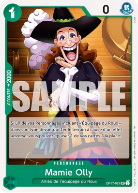 Carte One Piece Mamie Olly OP17-021 UC