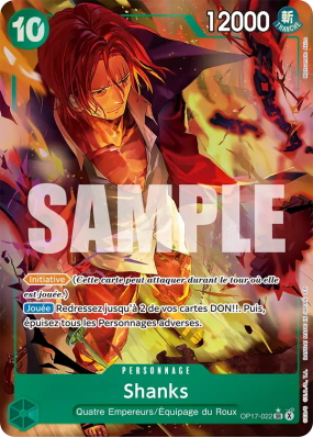 Carte One Piece Shanks OP17-022 SR ALT ART
