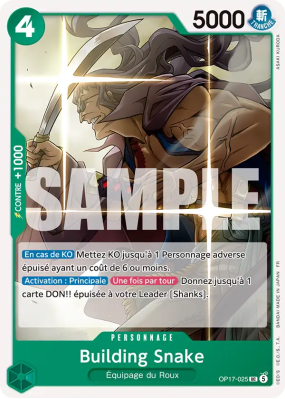 Carte One Piece Building Snake OP17-025 UC