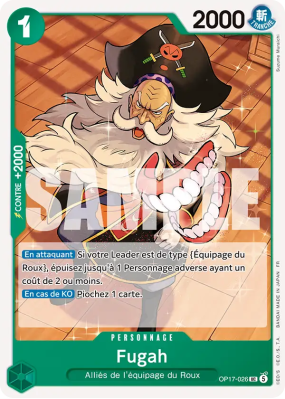 Carte One Piece Fugah OP17-026 UC