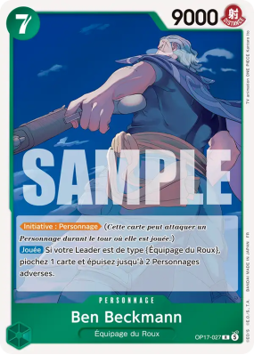 Carte One Piece Ben Beckmann OP17-027 R