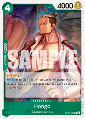Carte One Piece Hongo OP17-029 R