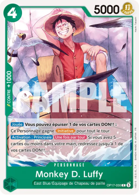Carte One Piece Monkey D. Luffy OP17-030 C