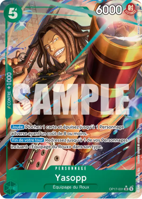 Carte One Piece Yasopp OP17-031 SR ALT ART