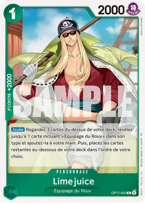 Carte One Piece Limejuice OP17-032 R