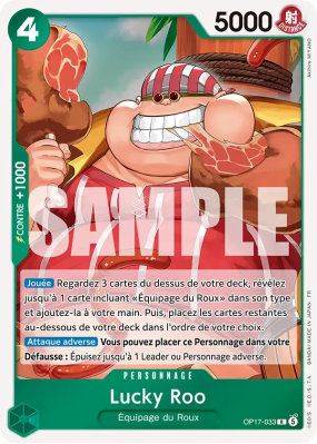 Carte One Piece Lucky Roo OP17-033 R