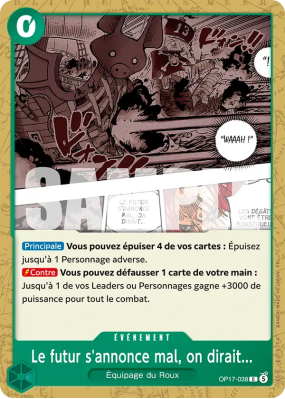 Carte One Piece Le futur s'annonce mal, on dirait... OP17-038 C