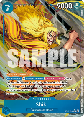 Carte One Piece Shiki OP17-048 SR ALT ART