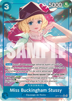Carte One Piece Miss Buckingham Stussy OP17-054 R ALT ART