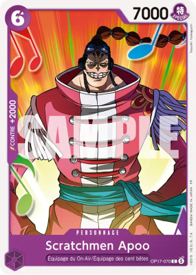 Carte One Piece Scratchmen Apoo OP17-070 C