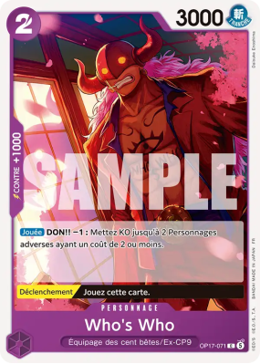 Carte One Piece Who's Who OP17-071 C