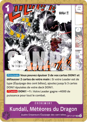 Carte One Piece Kundali, Météores du Dragon OP17-077 UC