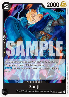Carte One Piece Sanji OP17-082 C