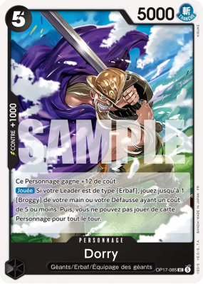 Carte One Piece Dorry OP17-085 UC