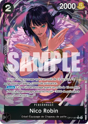 Carte One Piece Nico Robin OP17-087 R ALT ART