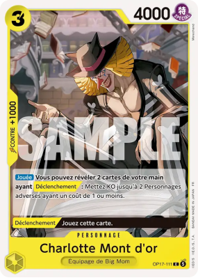 Carte One Piece Charlotte Mont d'or OP17-111 C