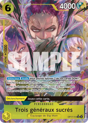 Carte One Piece Trois généraux sucrés OP17-114 R ALT ART