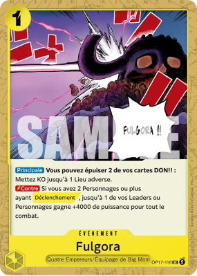 Carte One Piece Fulgora OP17-116 UC