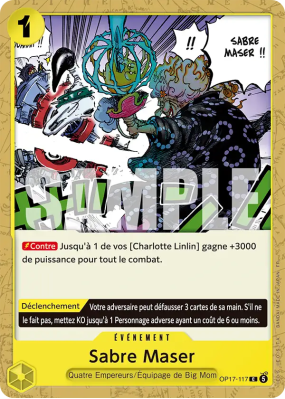 Carte One Piece Sabre Maser OP17-117 C
