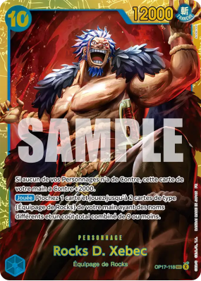 Carte One Piece Rocks D. Xebec OP17-118 SEC
