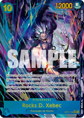 Carte One Piece Rocks D. Xebec OP17-118 SEC ALT ART