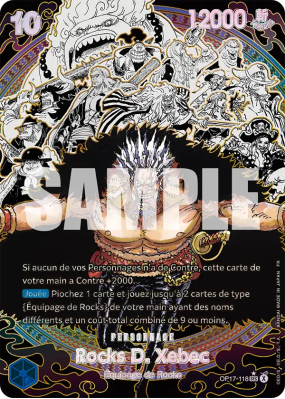 Carte One Piece Rocks D. Xebec OP17-118 SEC MANGA RARE