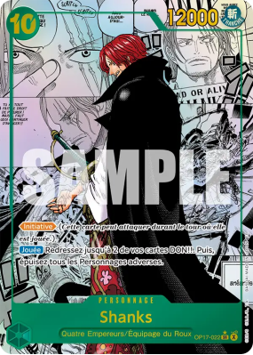 Carte One Piece Shanks OP17-022 SR MANGA RARE