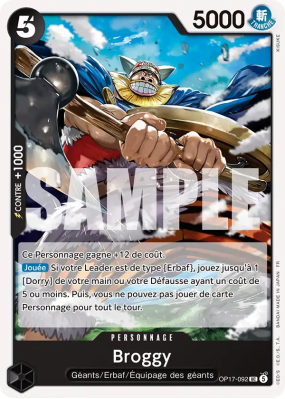 Carte One Piece Broggy OP17-092 UC