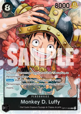 Carte One Piece Monkey D. Luffy OP17-093 SR