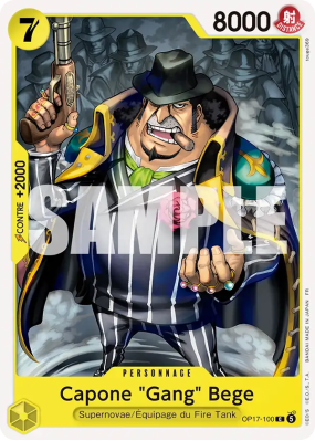 Carte One Piece Capone "Gang" Bege OP17-100 C