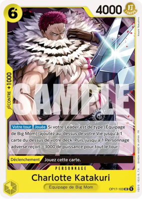 Carte One Piece Charlotte Katakuri OP17-103 UC