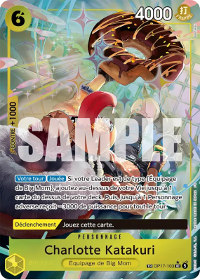 Carte One Piece Charlotte Katakuri OP17-103 TR