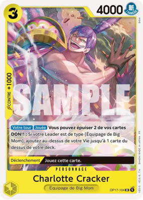 Carte One Piece Charlotte Cracker OP17-104 UC