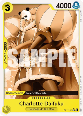 Carte One Piece Charlotte Daifuku OP17-107 UC ALT ART