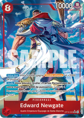 Carte One Piece Edward Newgate OP16-003 SR ALT ART