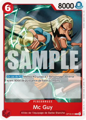 Carte One Piece Mc Guy OP16-013 C
