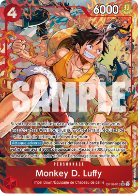 Carte One Piece Monkey D. Luffy OP16-015 SR ALT ART