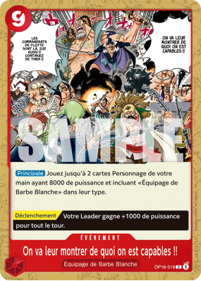 Carte One Piece On va leur montrer de quoi on est capables !! OP16-019 C