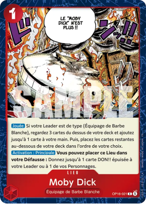 Carte One Piece Moby Dick OP16-021 R