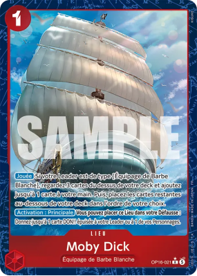 Carte One Piece Moby Dick OP16-021 R ALT ART