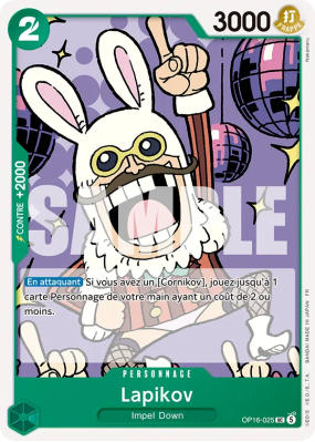 Carte One Piece Lapikov OP16-025 UC
