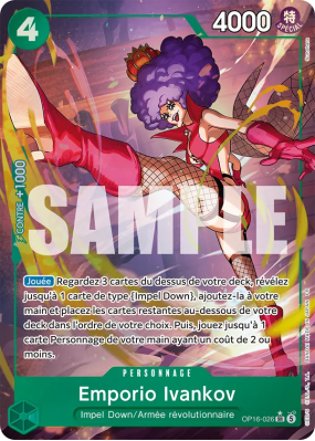 Carte One Piece Emporio Ivankov OP16-026 SR ALT ART